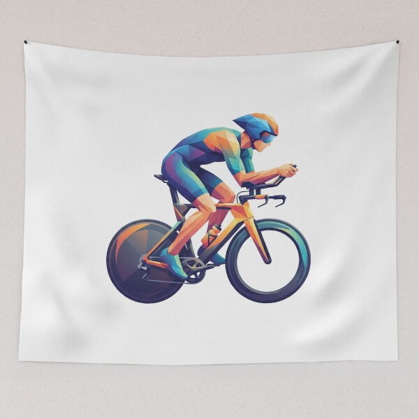 Item preview, Low Poly Triathlete On An Aero Bike designed and sold by eduardoroa22.
