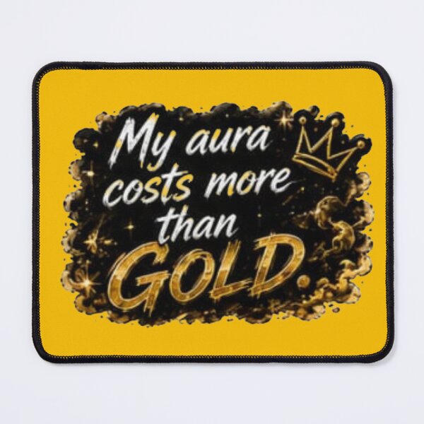 Item preview, My Aura Costs More Than Gold Crown Sticker designed and sold by Scro-Ciob-Shop.