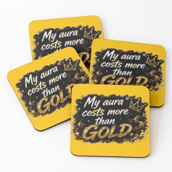 Item preview, My Aura Costs More Than Gold Crown Sticker designed and sold by Scro-Ciob-Shop.