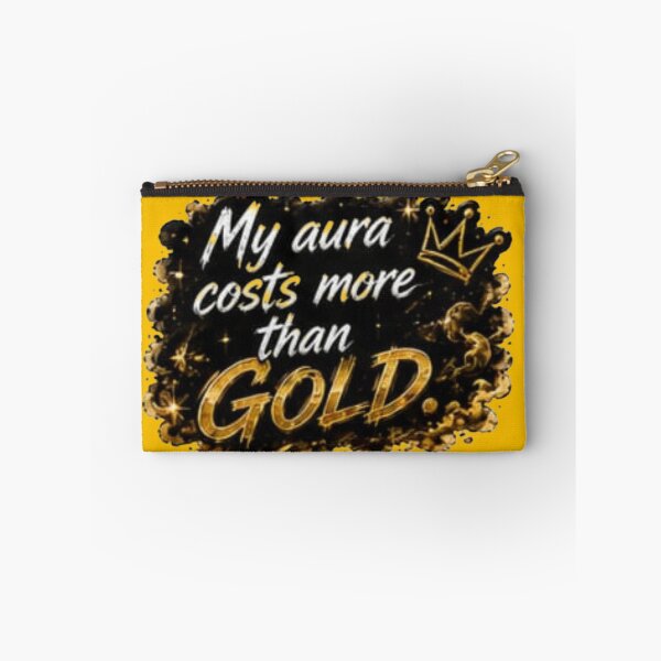 Item preview, My Aura Costs More Than Gold Crown Sticker designed and sold by Scro-Ciob-Shop.