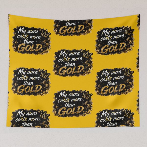 Item preview, My Aura Costs More Than Gold Crown Sticker designed and sold by Scro-Ciob-Shop.