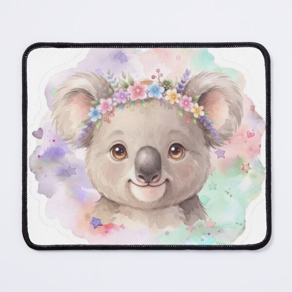 Item preview, Pastel Kawaii Koala Floral Crown Coffee Mug & Cute Australian Animal Sticker designed and sold by Miming.