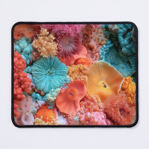 Item preview, Organic Worlds: Coral Bloom — Tropical Reef Macro Landscape designed and sold by Atlas-of-Worlds.