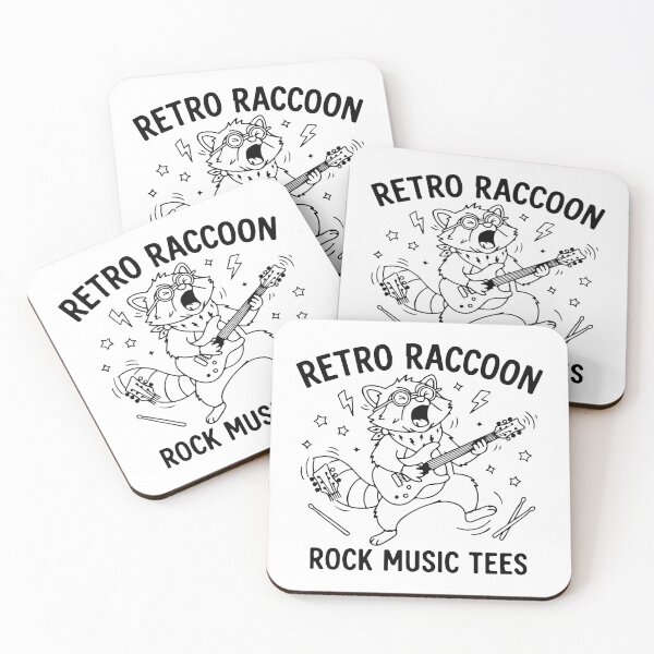 Item preview, Retro Raccoon - Rock Music Tees designed and sold by Brexmore3.
