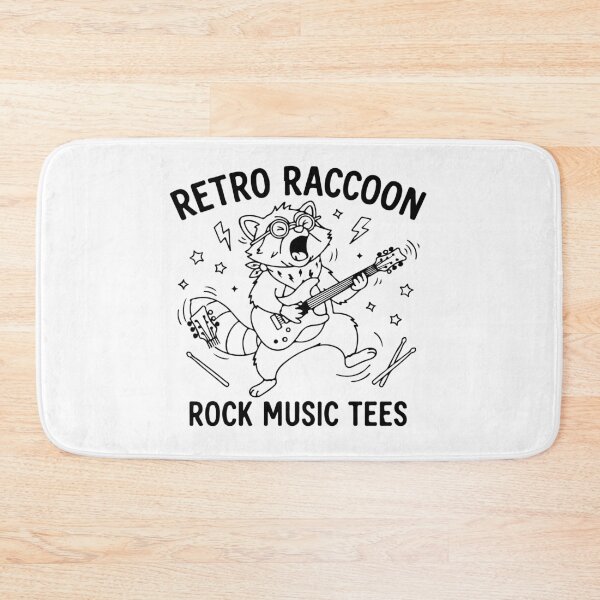 Artikelvorschau, Retro Waschbär – Rockmusik-T-Shirts entworfen und verkauft von Brexmore3.