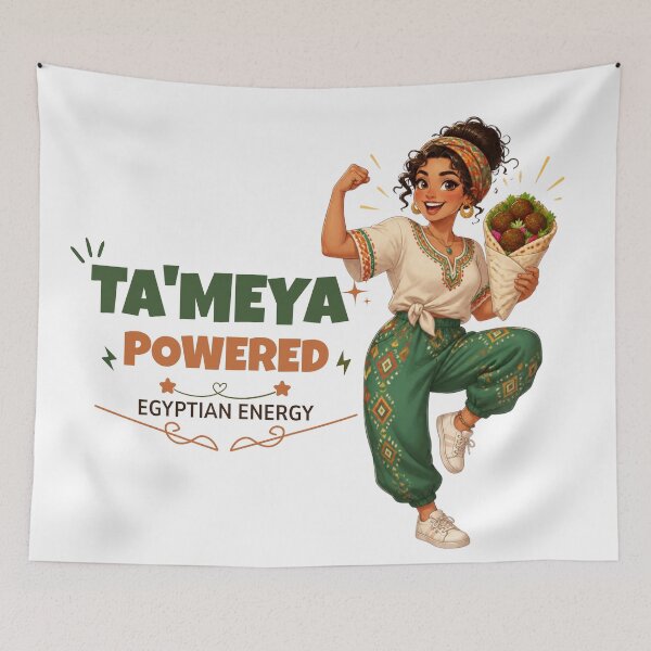 Item preview, Taameya Powered Funny Egyptian Falafel Food Sticker designed and sold by KaBaRen.