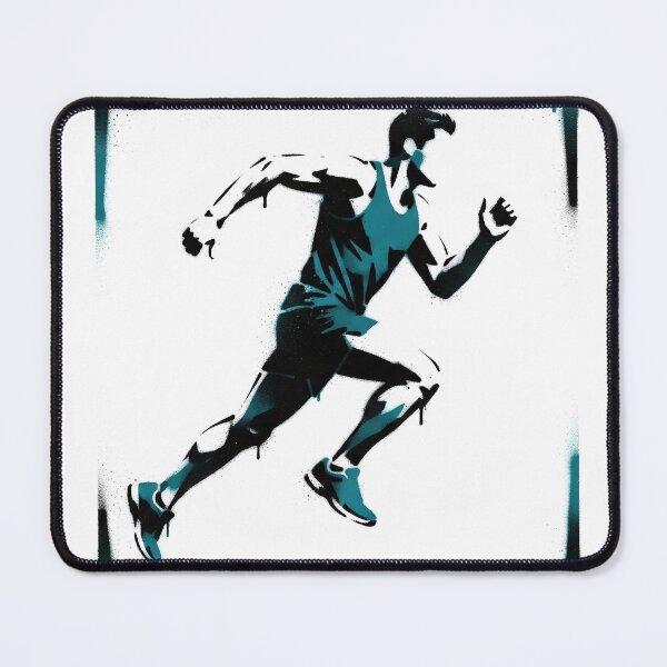 Item preview, Street Stencil Runner Mid-Stride designed and sold by eduardoroa22.