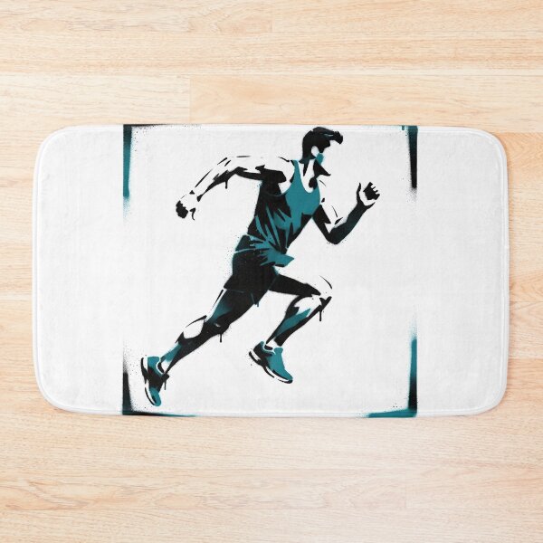 Item preview, Street Stencil Runner Mid-Stride designed and sold by eduardoroa22.