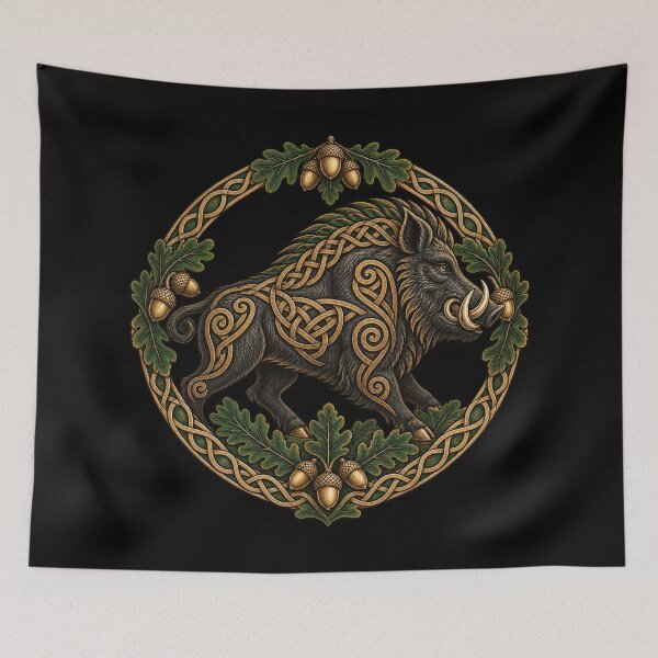 Item preview, Celtic boar in interlacing patterns designed and sold by lAnJefurtifeu.