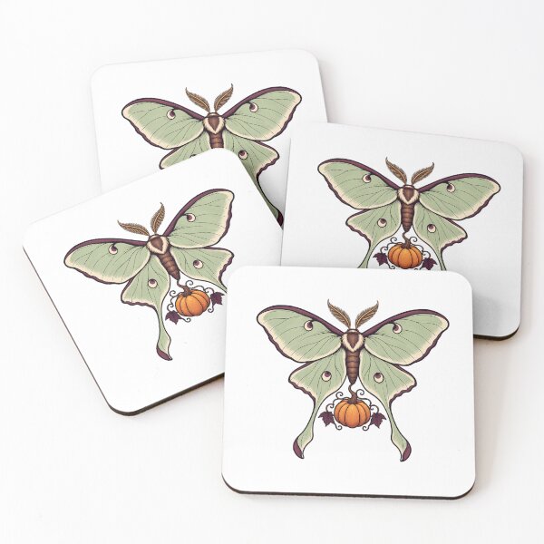 Item preview, Halloween Moth Gift – Luna Moth and Pumpkin designed and sold by UrbanCanvvas.