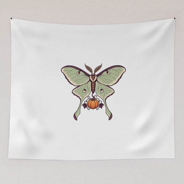 Item preview, Halloween Moth Gift – Luna Moth and Pumpkin designed and sold by UrbanCanvvas.