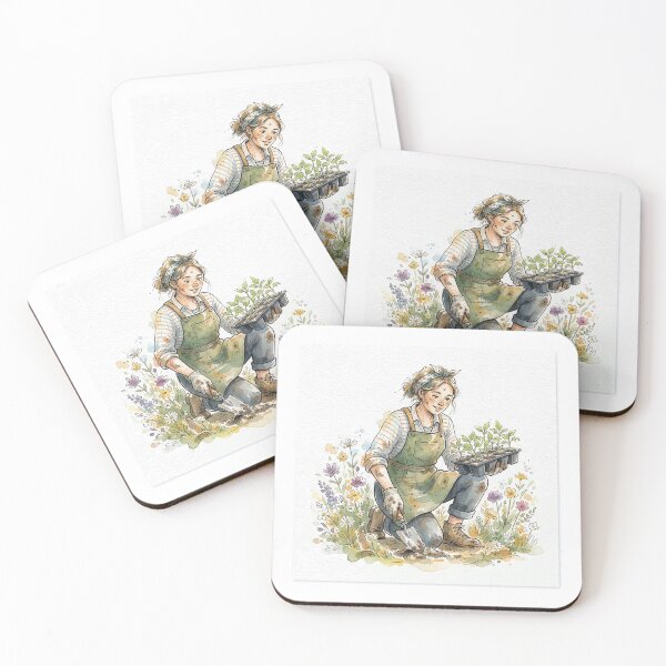 Item preview, Gardener With Trowel And Seedling Tray designed and sold by eduardoroa22.