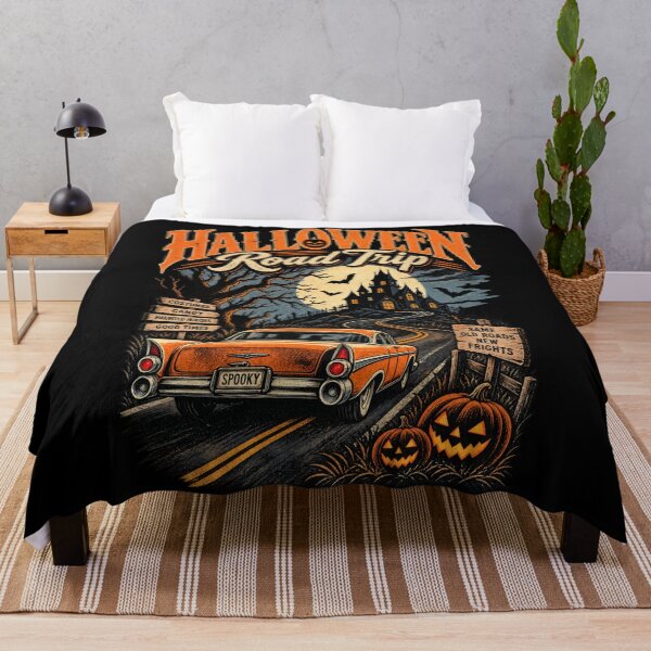 Item preview, Halloween Road Trip – Retro Vintage Car Haunted House Spooky Halloween Design designed and sold by RockitBaby.