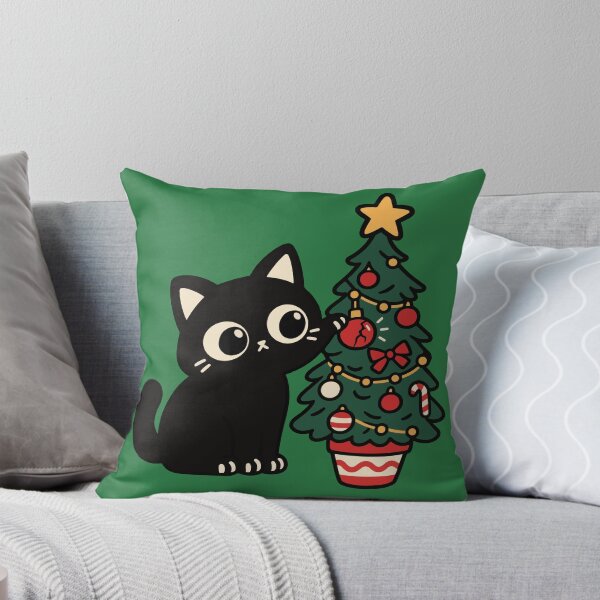 Item preview, Mischievous Cat Broke the Christmas Lights designed and sold by MewMade.