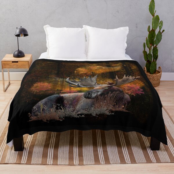 Item preview, Majestic Moose in Autumn Forest designed and sold by Patricia Brown.