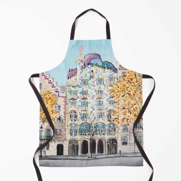 Artikelvorschau, Barcelona Casa Batllo Reiseposter – Gaudi Aquarellkunst entworfen und verkauft von POSTERIOCREW.
