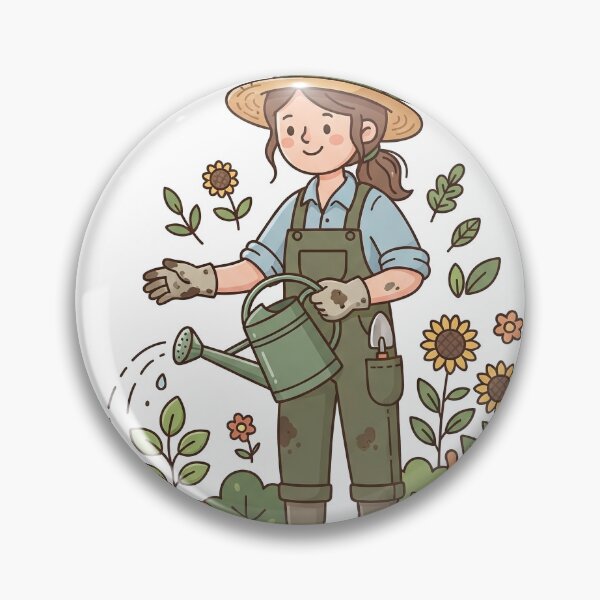 Item preview, Gardener With A Watering Can, Folk Line designed and sold by eduardoroa22.