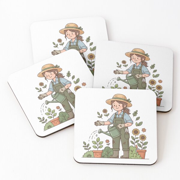 Item preview, Gardener With A Watering Can, Folk Line designed and sold by eduardoroa22.