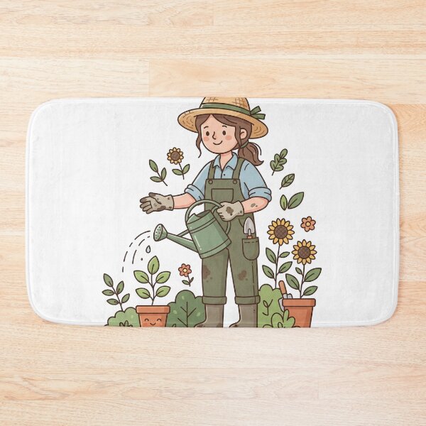 Item preview, Gardener With A Watering Can, Folk Line designed and sold by eduardoroa22.
