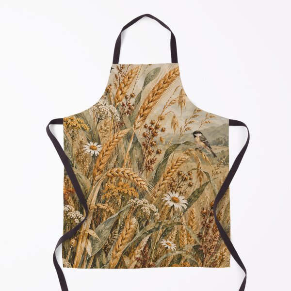 Item preview, Vintage Meadow Wheat Field Birds Watercolour Art designed and sold by Jozefin's Studio.
