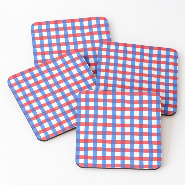 Item preview, Patriotic Red White Blue Gingham Check Pattern designed and sold by Jeallan Designs.