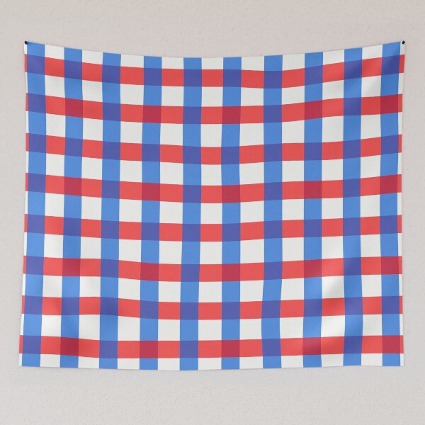 Item preview, Patriotic Red White Blue Gingham Check Pattern designed and sold by Jeallan Designs.