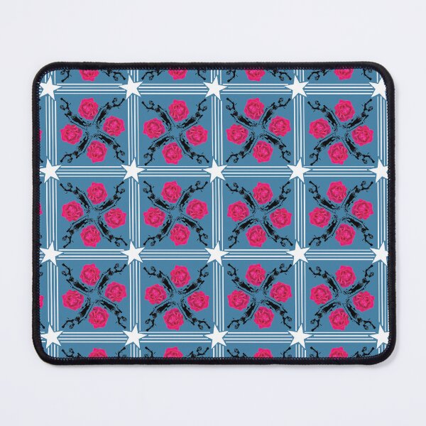 Item preview, Lady Justice & Rose Square Radials on Blue designed and sold by Digitalmyth's Designs.