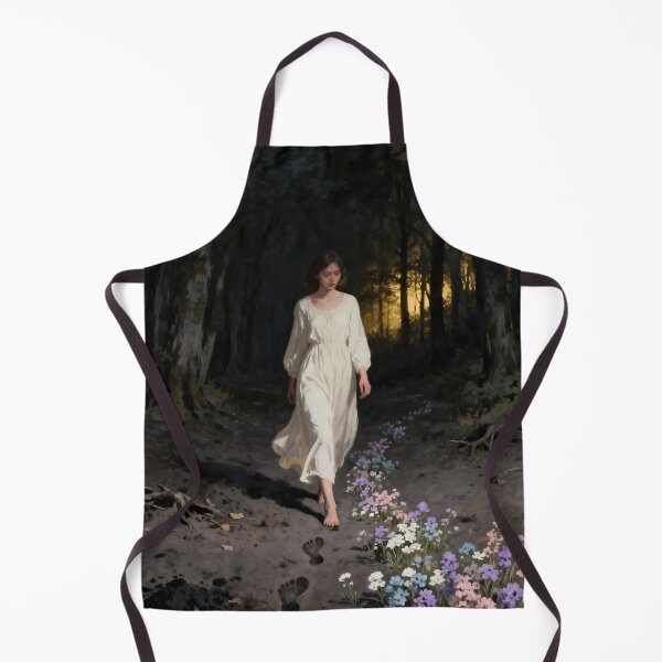 Item preview, Flowers in Footsteps Art, Woman Walking Through Forest, Hope and Healing Fine Art designed and sold by stylishdzign.