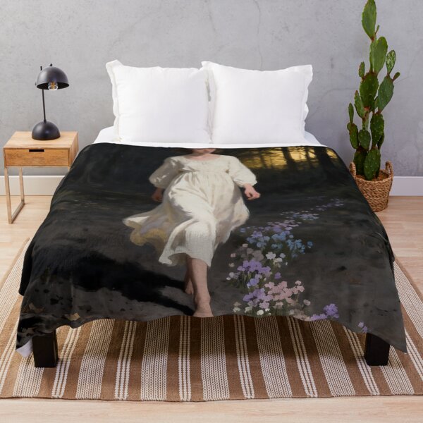 Item preview, Flowers in Footsteps Art, Woman Walking Through Forest, Hope and Healing Fine Art designed and sold by stylishdzign.