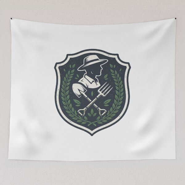 Item preview, Gardener Crest With Spade And Fork designed and sold by eduardoroa22.