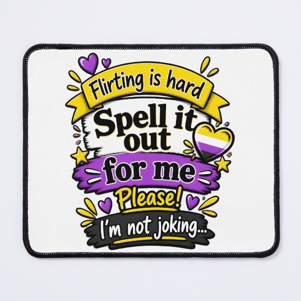 Item preview, Non-Binary Flirting Challenges Illustrated Design designed and sold by Tyler Rickard.