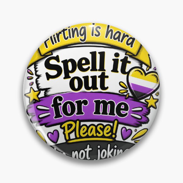 Item preview, Non-Binary Flirting Challenges Illustrated Design designed and sold by Tyler Rickard.