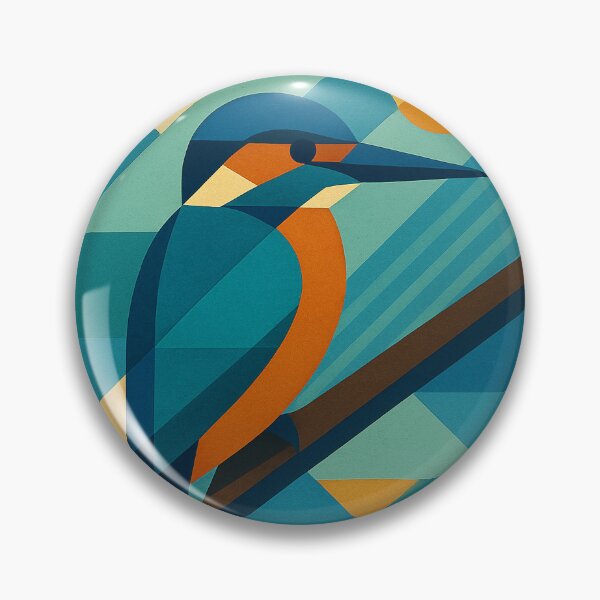 Item preview, Kingfisher - a Geometric illustration. designed and sold by GalleryKauffeld.