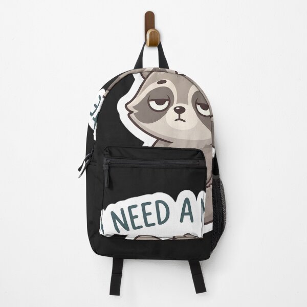 Item preview, I Need a Minute Tired Raccoon Funny Cute Animal Sticker & Gift designed and sold by MCV-Designs.