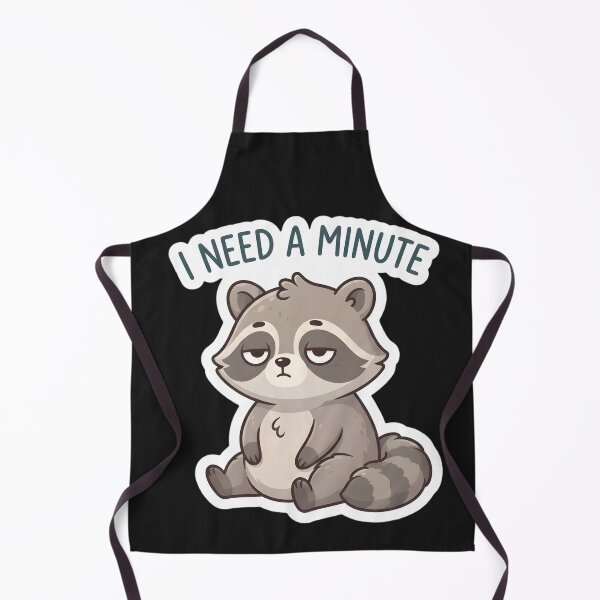Item preview, I Need a Minute Tired Raccoon Funny Cute Animal Sticker & Gift designed and sold by MCV-Designs.