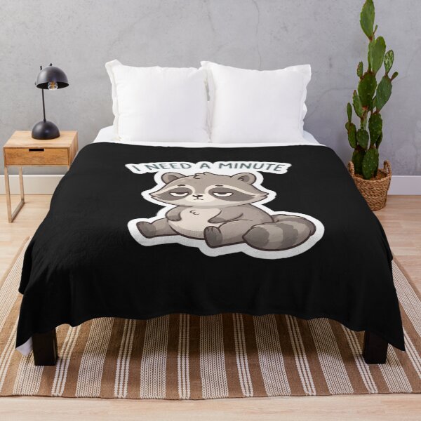 Item preview, I Need a Minute Tired Raccoon Funny Cute Animal Sticker & Gift designed and sold by MCV-Designs.