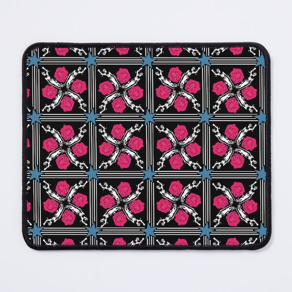 Item preview, Lady Justice & Rose Square Radials on Black designed and sold by Digitalmyth's Designs.