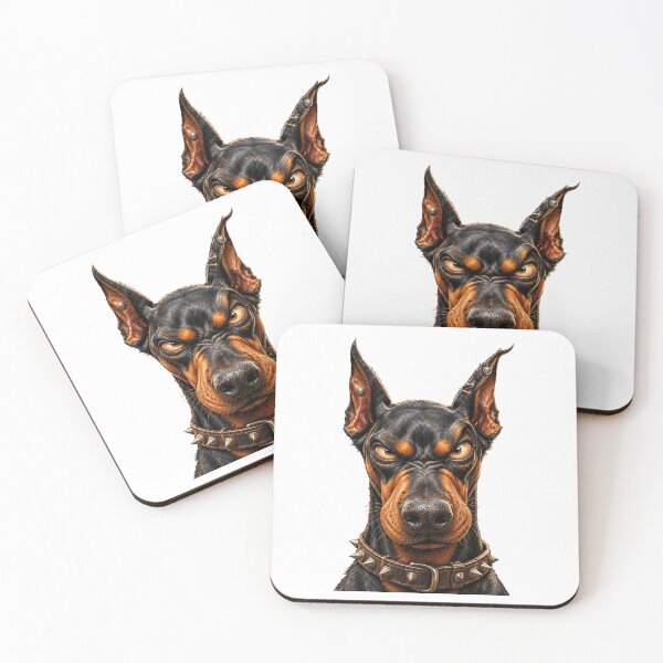 Item preview, Mean Doberman Punk Dog Fierce Canine Portrait Design designed and sold by Wilcox PhotoArt.