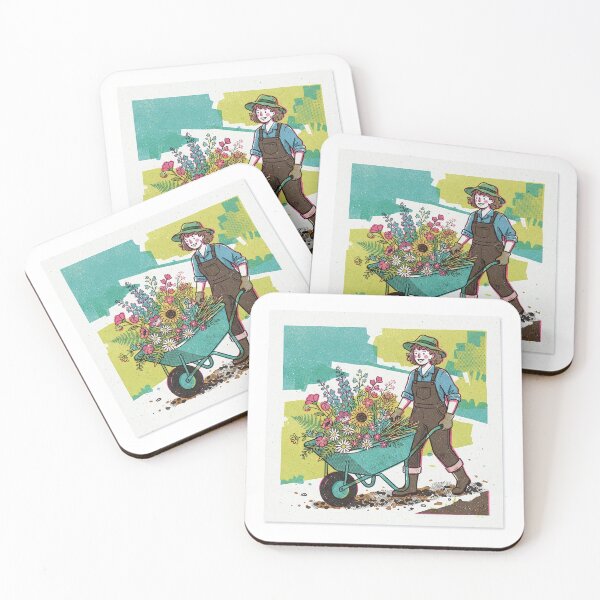 Item preview, Gardener With A Barrow Of Cut Flowers designed and sold by eduardoroa22.