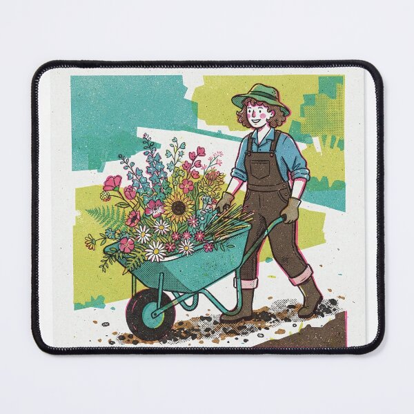 Item preview, Gardener With A Barrow Of Cut Flowers designed and sold by eduardoroa22.