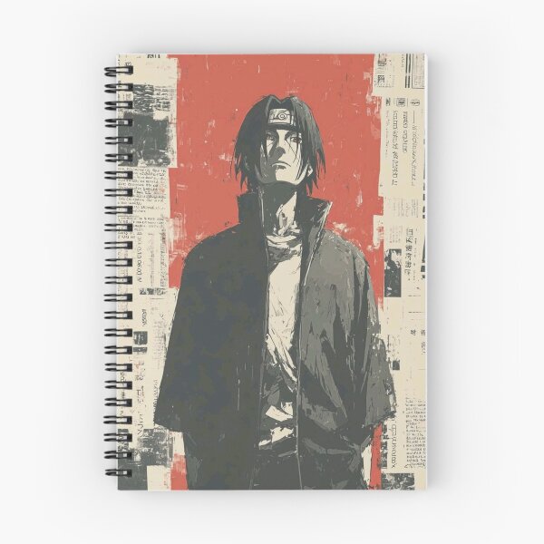 Artikelvorschau, Itachi Uchiha Red Grunge Portrait – Naruto Anime Art entworfen und verkauft von frantuliuss.