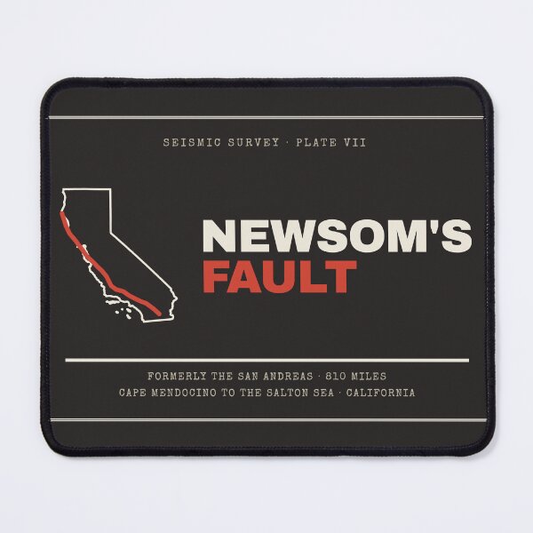 Item preview, Newsom's Fault Vintage California Fault Line Map designed and sold by Goon Town USA fan club.