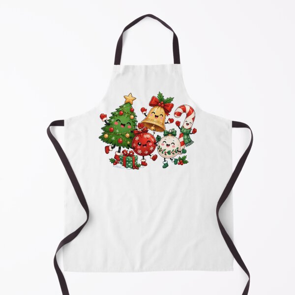 Item preview, Cute Christmas Characters Holiday Tree Bell Candy Cane Gift designed and sold by LandFinStudio.