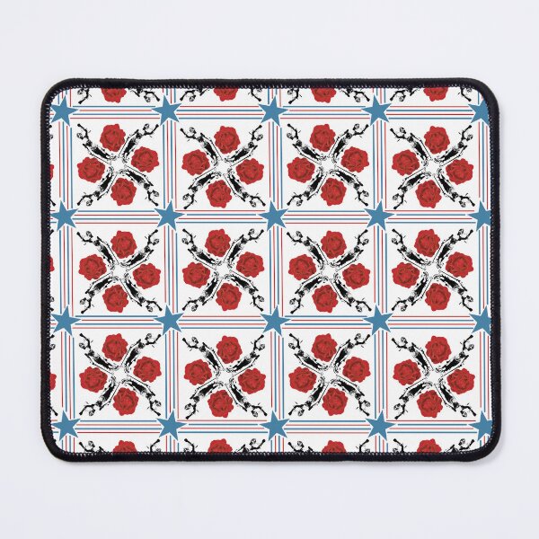 Item preview, Lady Justice & Red Rose Square Radials on White designed and sold by Digitalmyth's Designs.