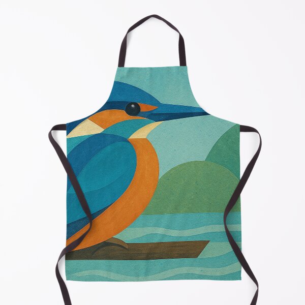 Item preview, Kingfisher in nature - a Geometric illustration. designed and sold by GalleryKauffeld.