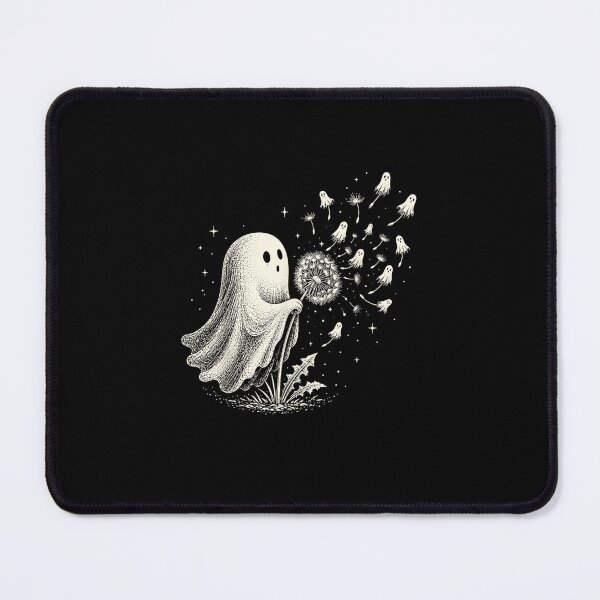 Item preview, Cute Ghost Blowing Dandelion Wish Funny Halloween Spooky T-Shirt designed and sold by MatherFisher.