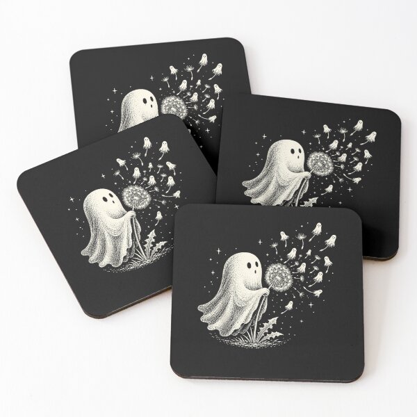 Item preview, Cute Ghost Blowing Dandelion Wish Funny Halloween Spooky T-Shirt designed and sold by MatherFisher.