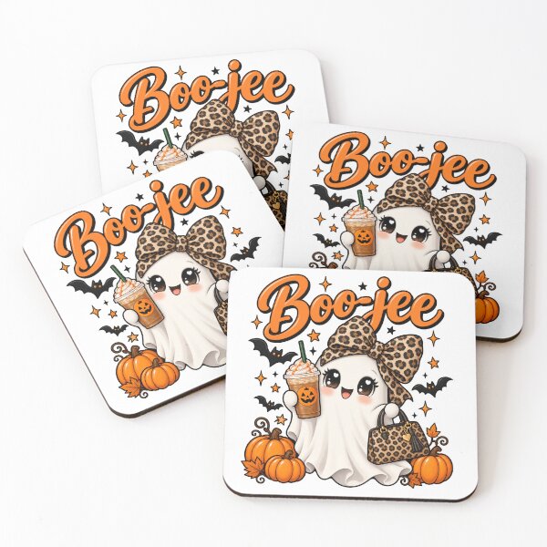 Item preview, Halloween Boo JEE Ghost Pumpkin Coffee Leopard designed and sold by will freed18.