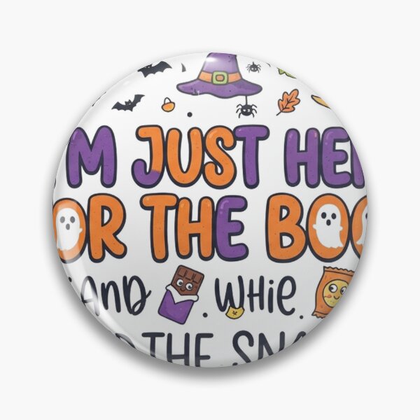 Item preview, I'm Just Here For The Boos And The Snacks Halloween Sticker Design designed and sold by CreativeNest Prints.