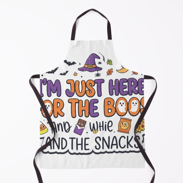 Item preview, I'm Just Here For The Boos And The Snacks Halloween Sticker Design designed and sold by CreativeNest Prints.